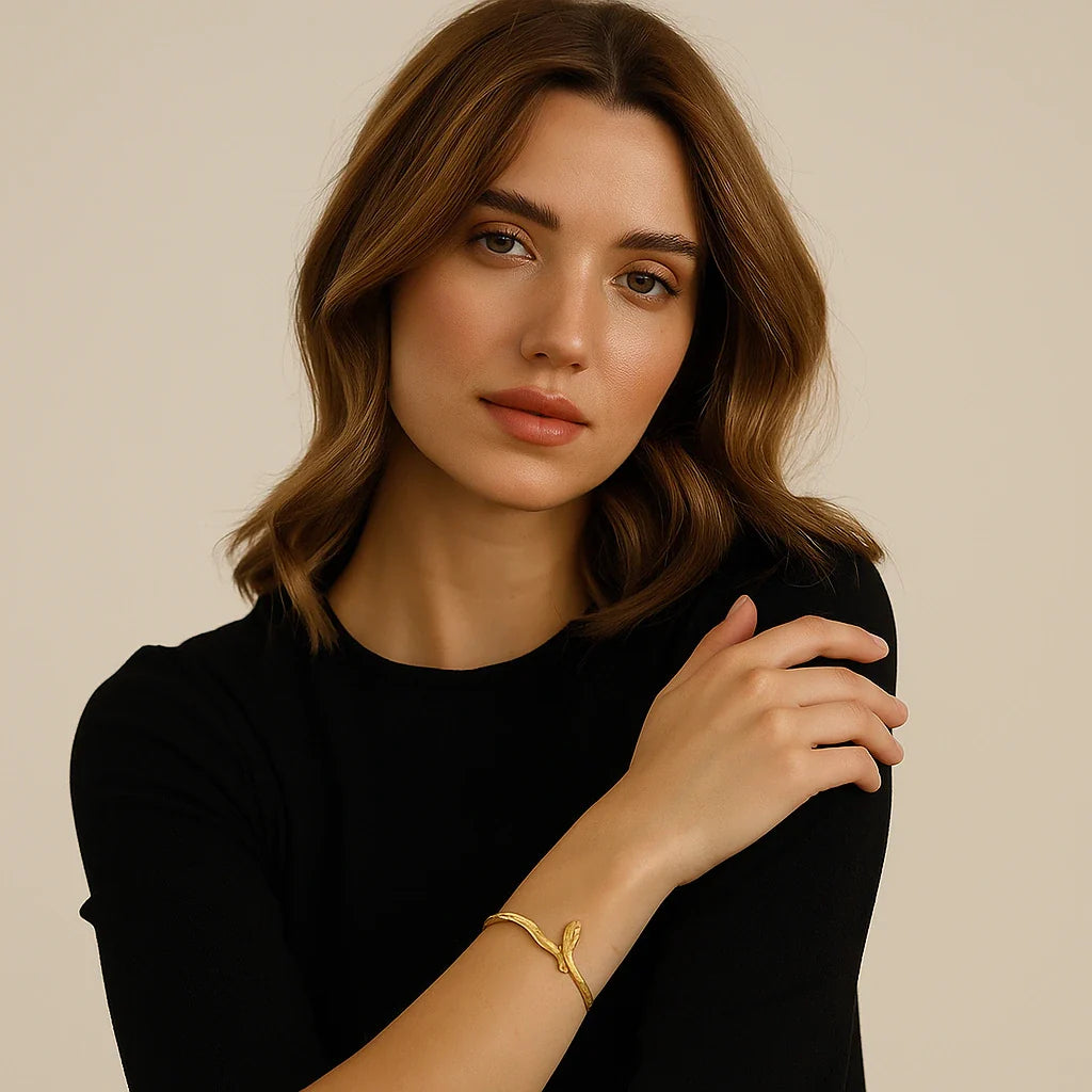 18k Gold Plated Adjustable Snake Bracelet