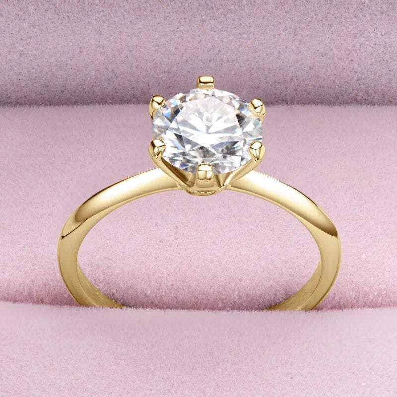 8k Gold-Plated Solitaire Ring