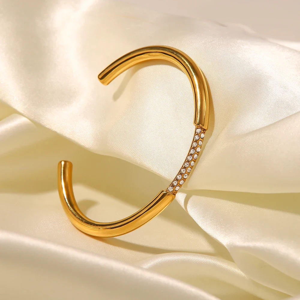 Cubic Zirconia Bracelet Gold-Plated