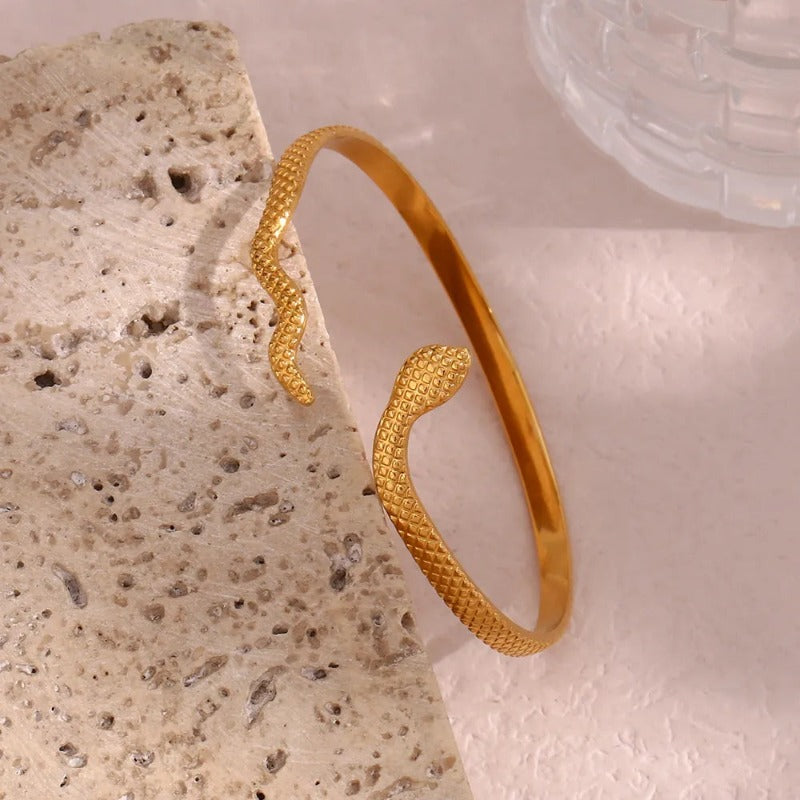 18k Gold-Plated Serpent Bracelet