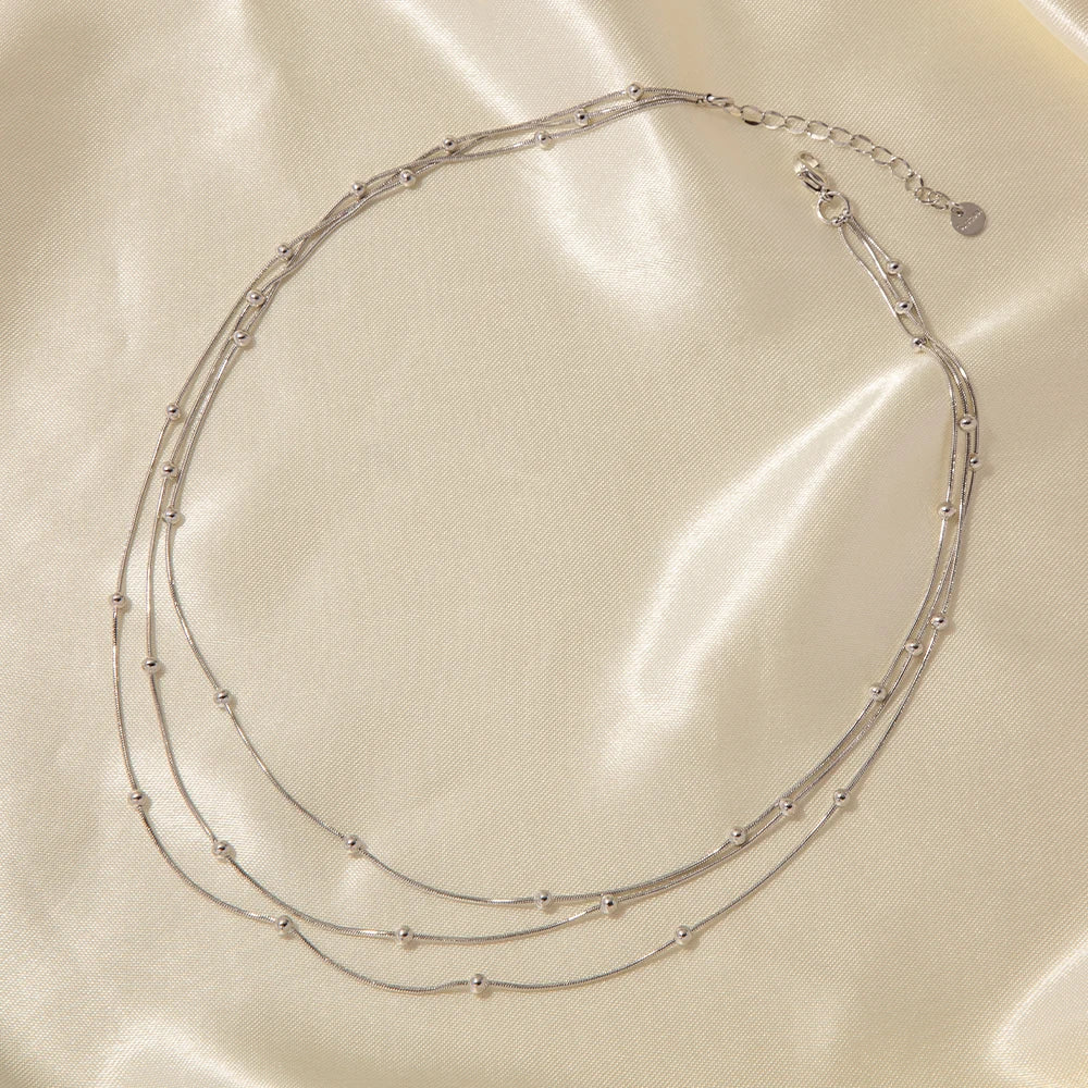 Triple Silver Necklace