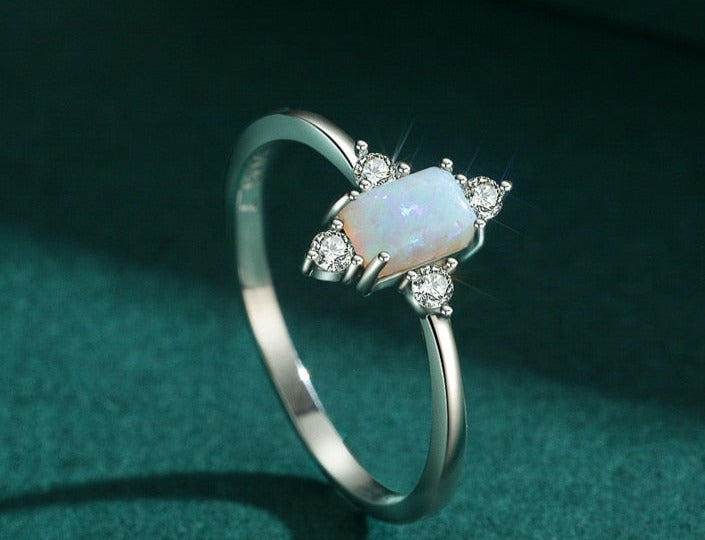 Sterling Silver Opal Ring
