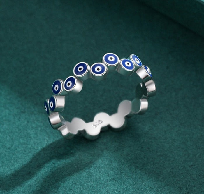 925 Sterling Silver Evil Eye Ring