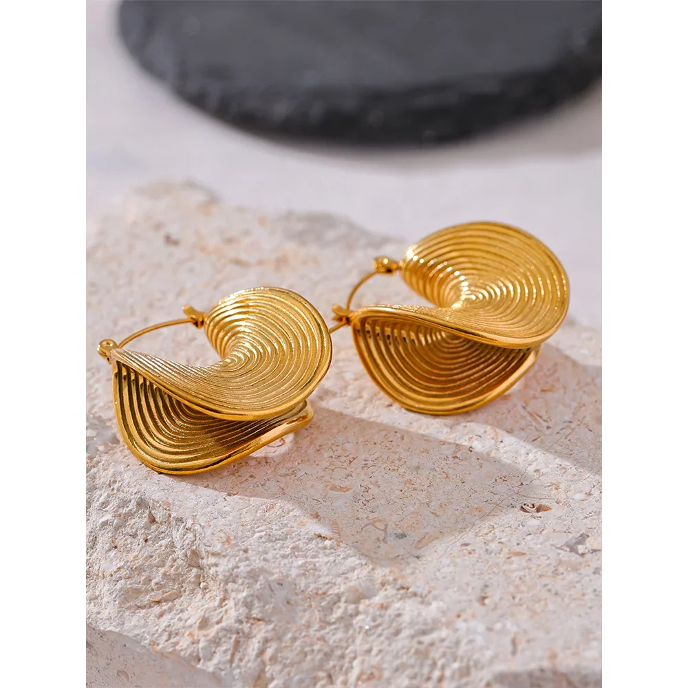 18k Gold-Plated Fold Geometry Earrings