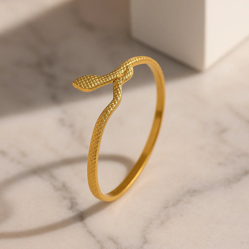 18k Gold Plated Adjustable Snake Bracelet