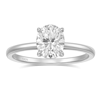 18k Gold-Plated Solitaire Ring