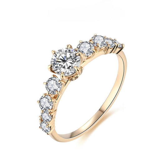 18k Gold-Plated Moissanite Ring