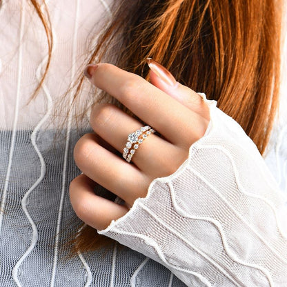 18k Gold-Plated Moissanite Ring