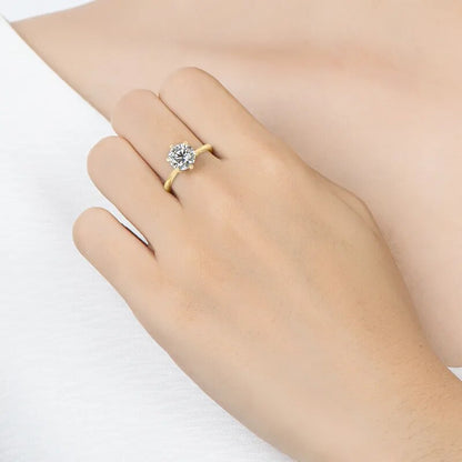 8k Gold-Plated Solitaire Ring