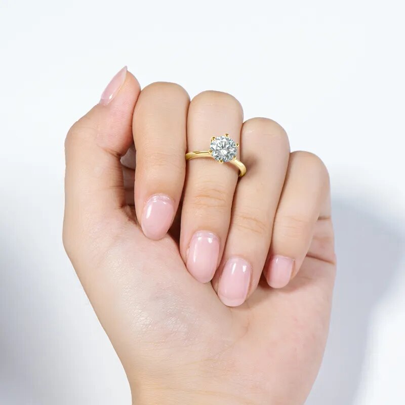 8k Gold-Plated Solitaire Ring