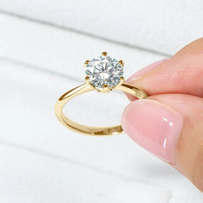 8k Gold-Plated Solitaire Ring