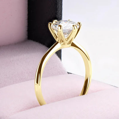 8k Gold-Plated Solitaire Ring
