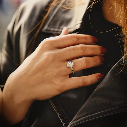 18k Gold-Plated Solitaire Ring