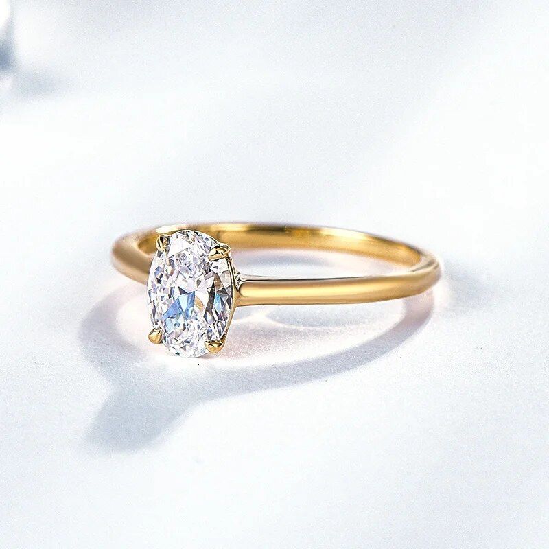 Oval Moissanite Solitaire Ring