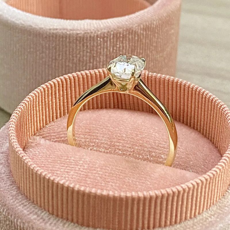 Oval Moissanite Solitaire Ring