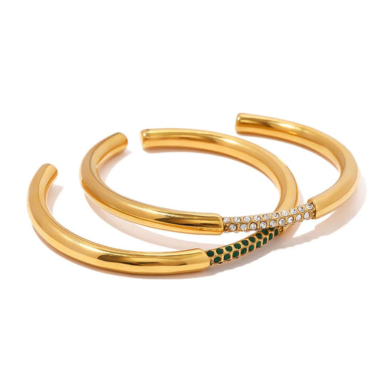 Cubic Zirconia Bracelet Gold-Plated