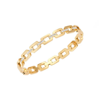 Geometric Bracelet with Cubic Zirconia