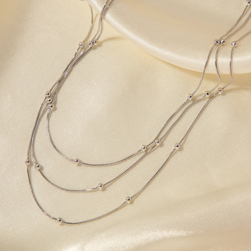 Triple Silver Necklace