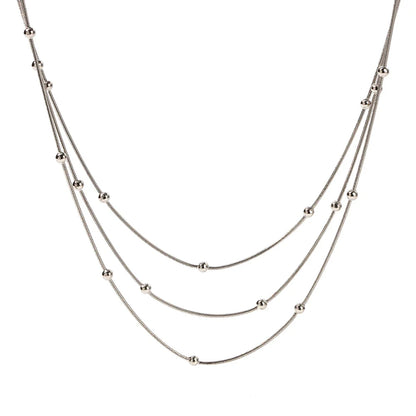 Triple Silver Necklace