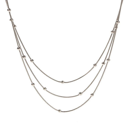 Triple Silver Necklace