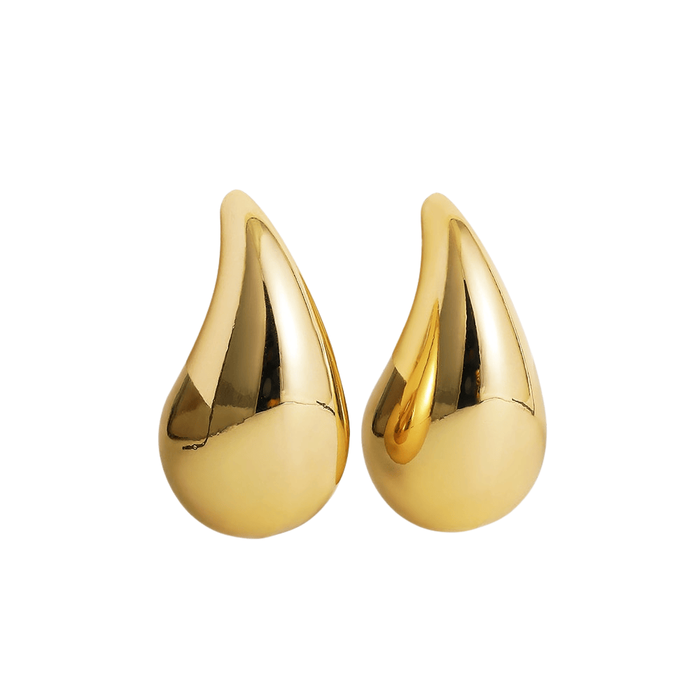 Elegant 18k Gold Plated Teardrop Dangle Earrings