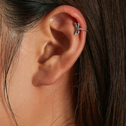 925 Sterling Silver Dragonfly Ear Cuff