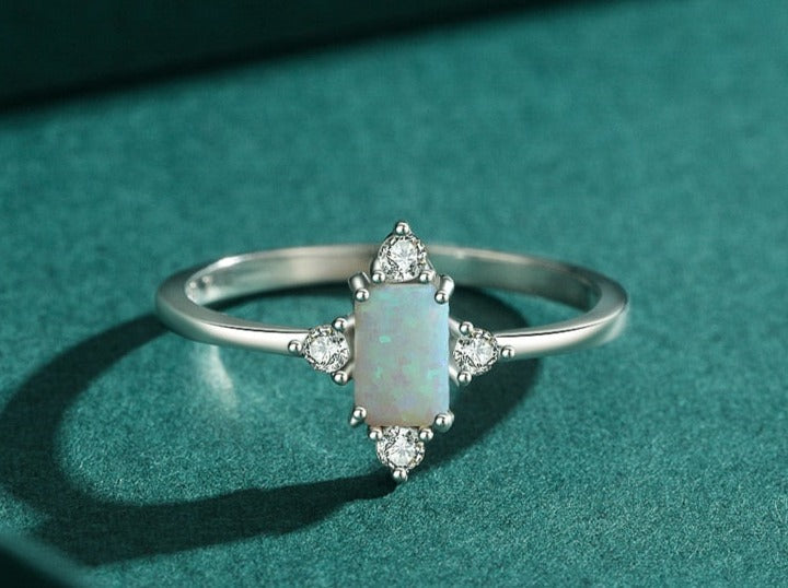 Sterling Silver Opal Ring