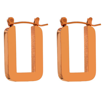 Square Hoop 18k Gold-Plated Earrings