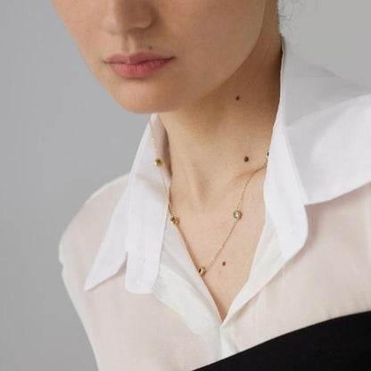 18k Gold-Plated Necklace with Cubic Zirconia