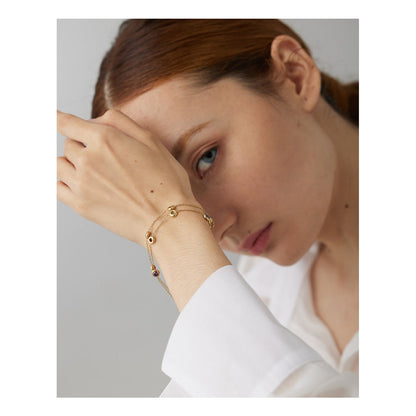 18k Gold Plated Circular Zirconia Bracelet
