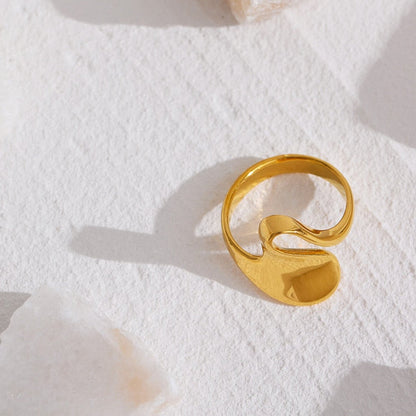 18k Gold-Plated Organic Geometry Ring