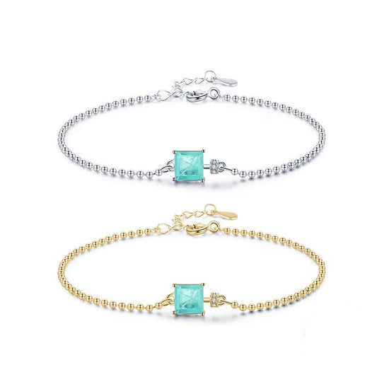 925 Sterling Silver Bracelet with Tourmaline