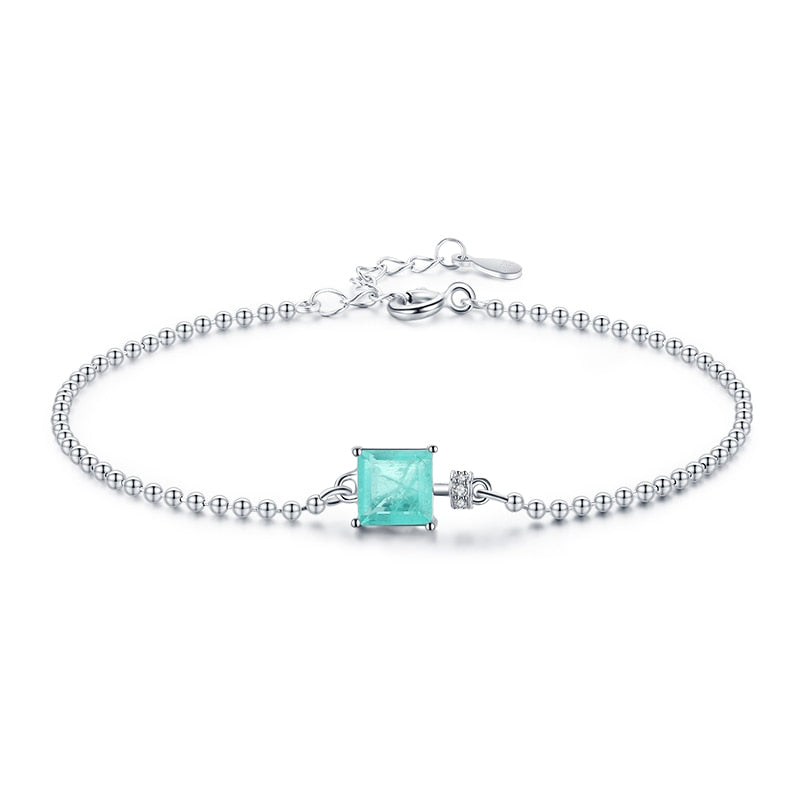 925 Sterling Silver Bracelet with Tourmaline
