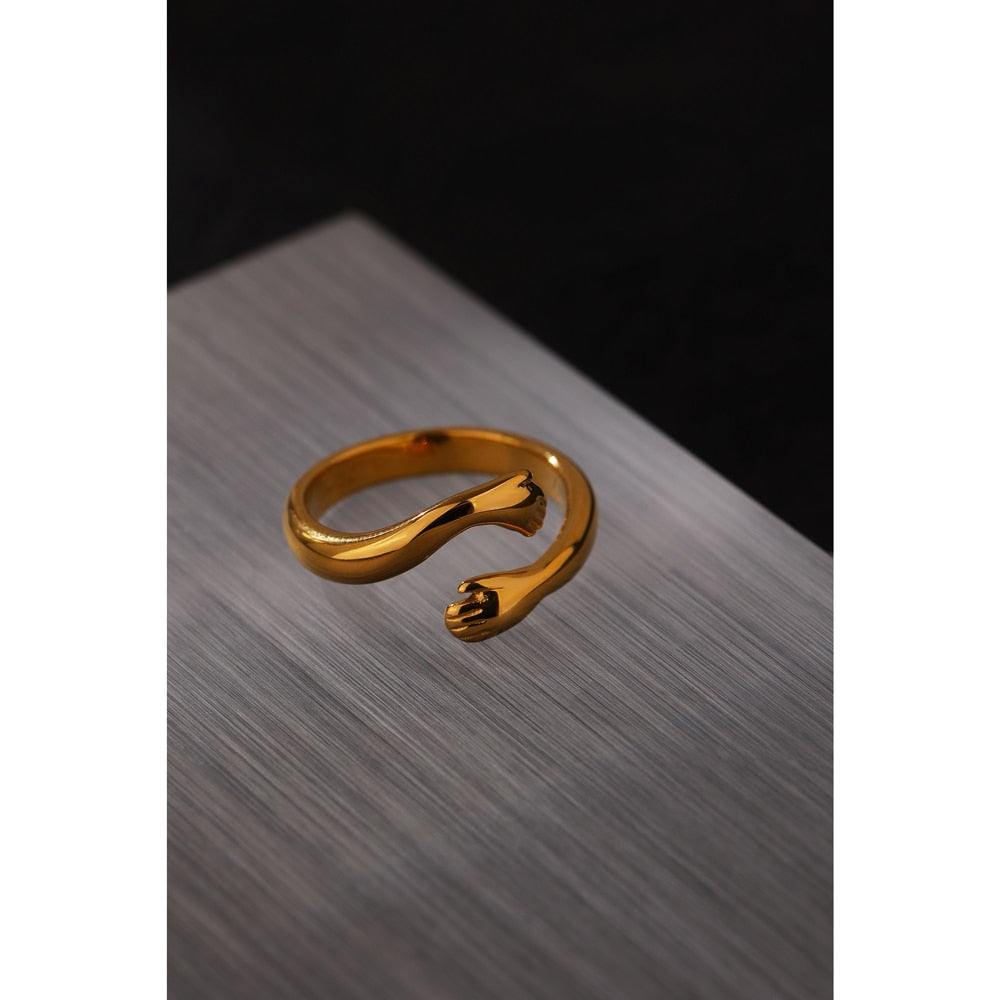18k Gold Plated Adjustable Ring