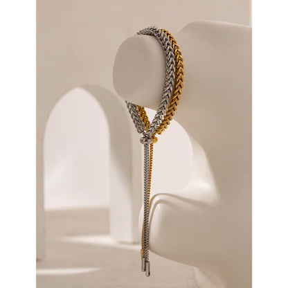 Adjustable Minimalist Chain Bracelet – 18k Gold-Plated
