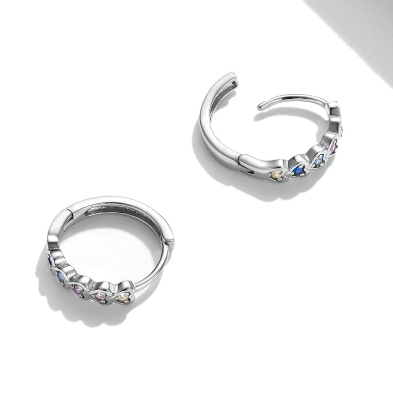 925 Sterling Silver Delicate Heart Earrings