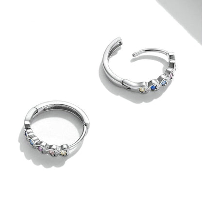 925 Sterling Silver Delicate Heart Earrings