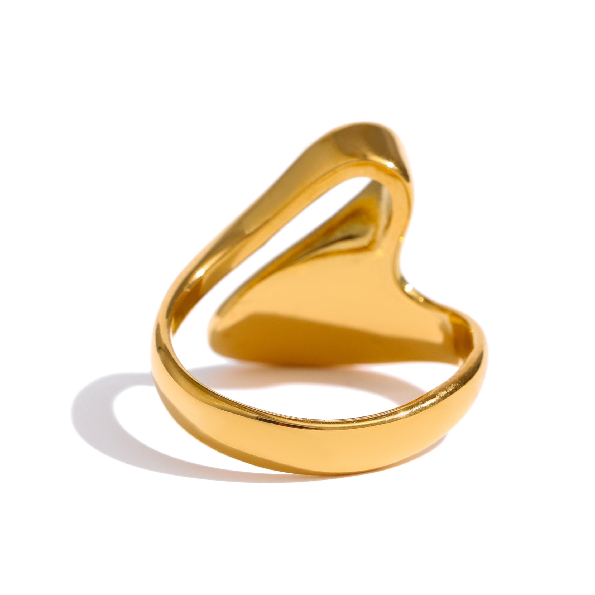 18k Gold-Plated Organic Geometry Ring