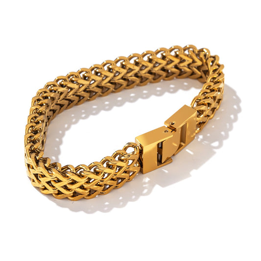 18k Gold Plated Cuban Link Bracelet for Women – Exclusive Design
