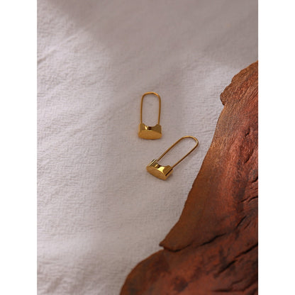 Padlock Earrings in 18k Gold Plating