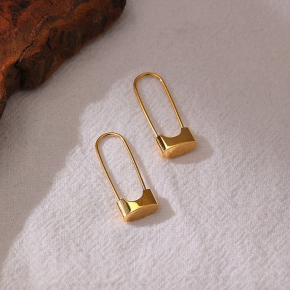 Padlock Earrings in 18k Gold Plating