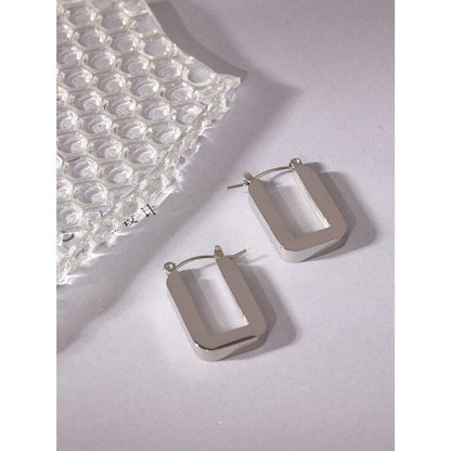 Square Hoop 18k Gold-Plated Earrings