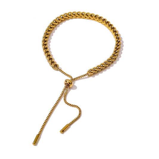 18k Gold Plated Adjustable Class Chain Bracelet