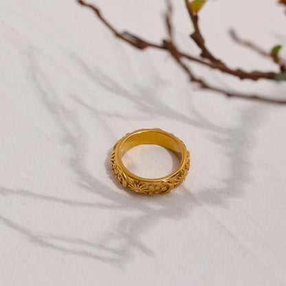 18k Gold-Plated Minimalist Celestial Ring