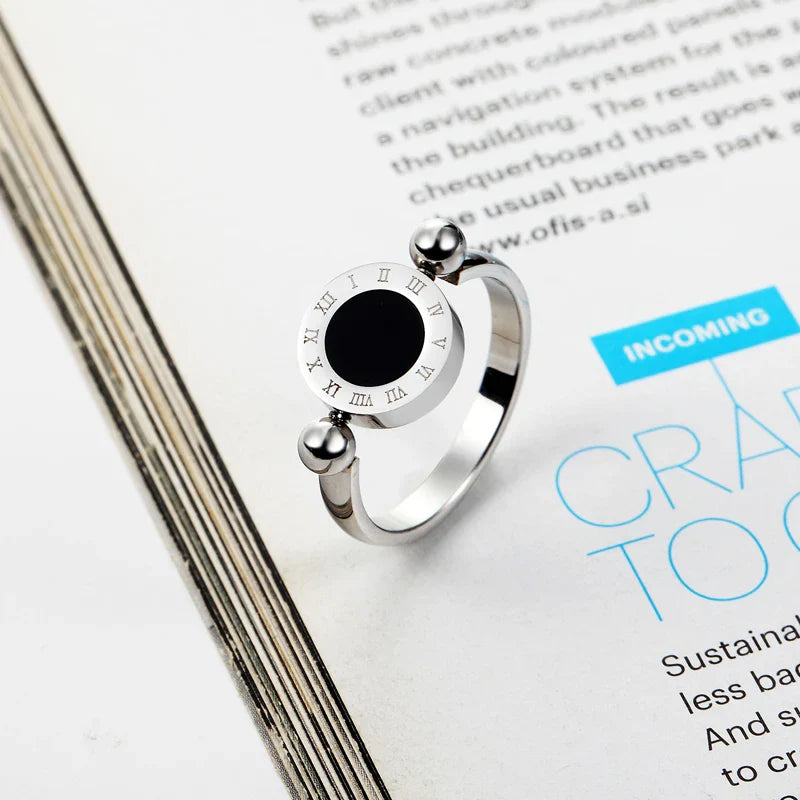 Roman Numerals Sphere Ring