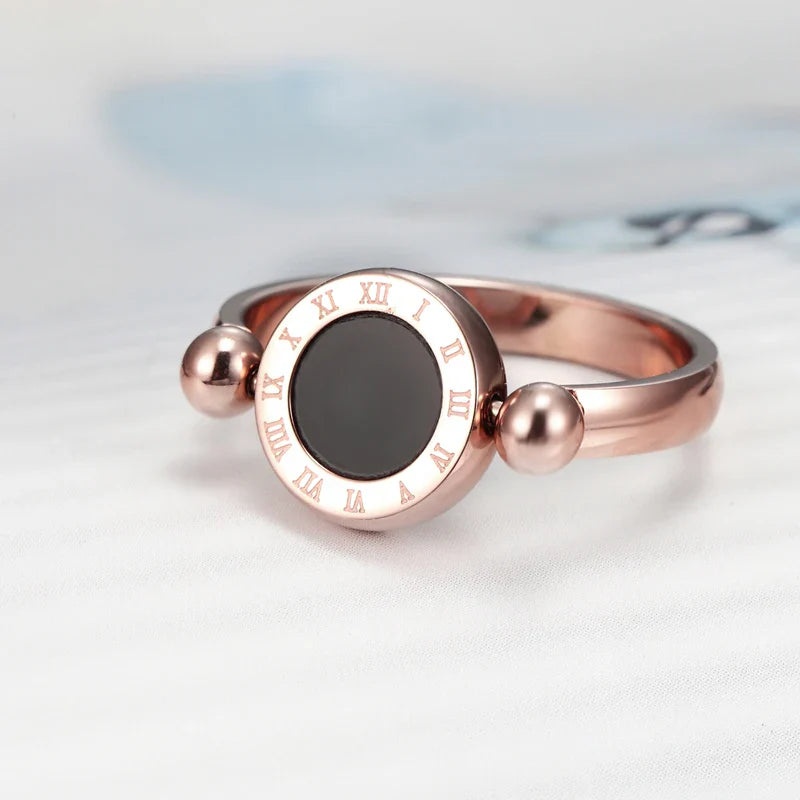 Roman Numerals Sphere Ring