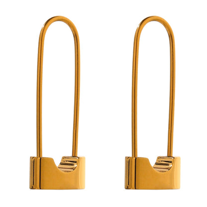 Padlock Earrings in 18k Gold Plating