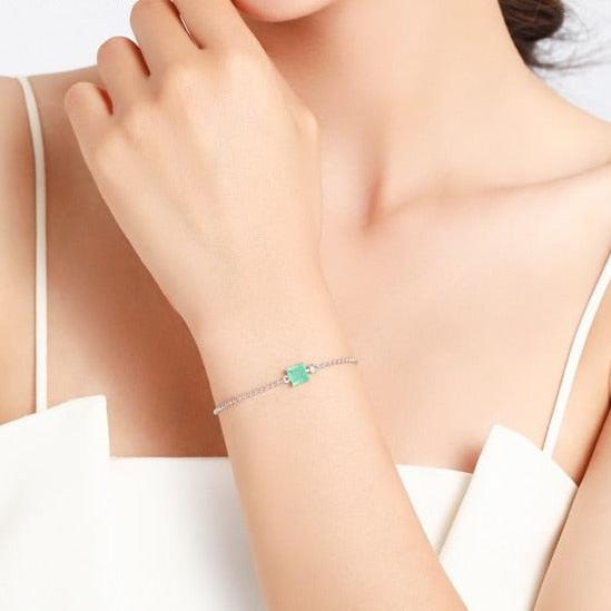 925 Sterling Silver Bracelet with Tourmaline