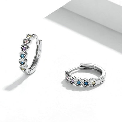 925 Sterling Silver Delicate Heart Earrings