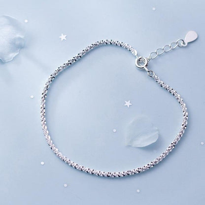 Classic Textured Chain Bracelet in 925 Sterling Silver